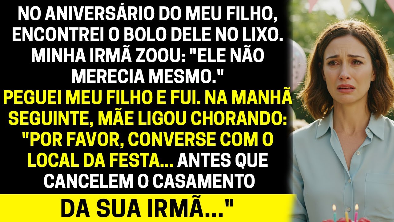 No aniversário do meu filho, encontrei o bolo dele no lixo — minha irmã zombou...