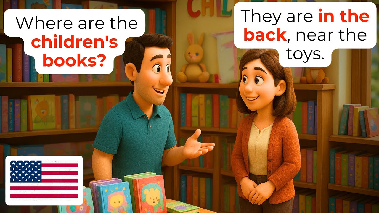 us Master Bookstore Shopping in 15 Real Conversations | A1-A2 | Learn English