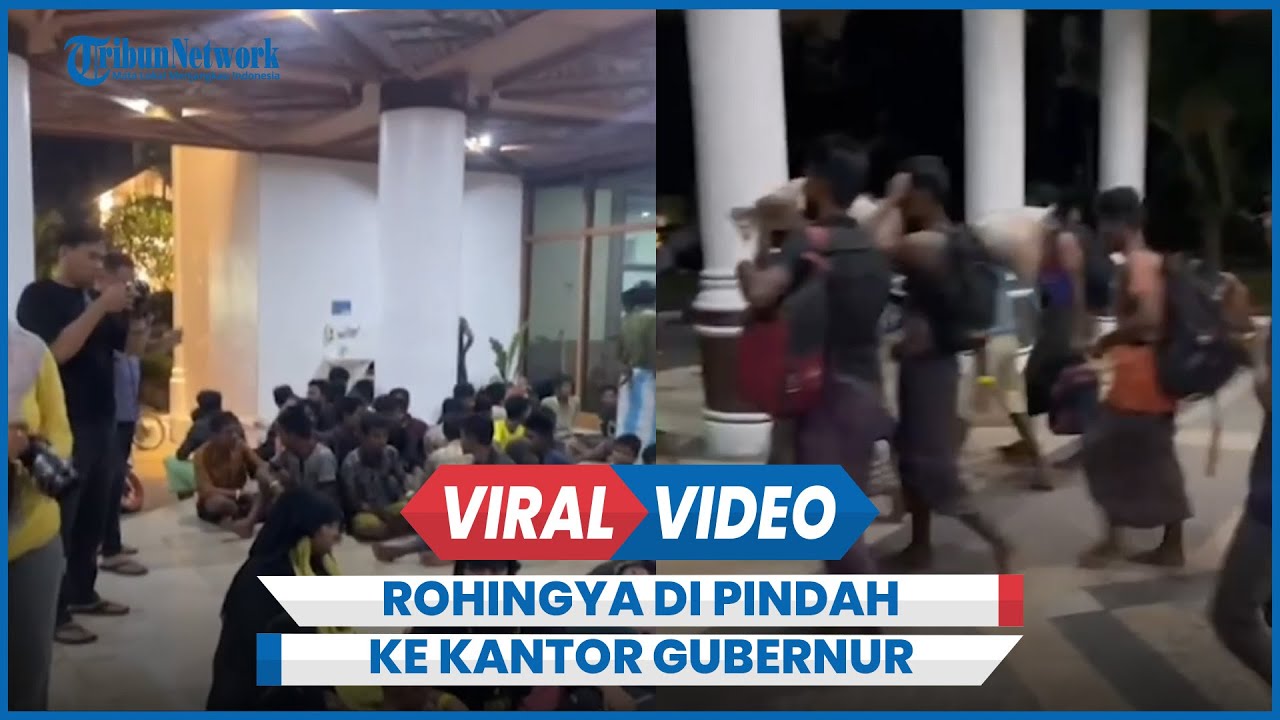 Warga Aceh Besar Pindahkan 135 Pengungsi Rohingya ke Kantor Gubernur
