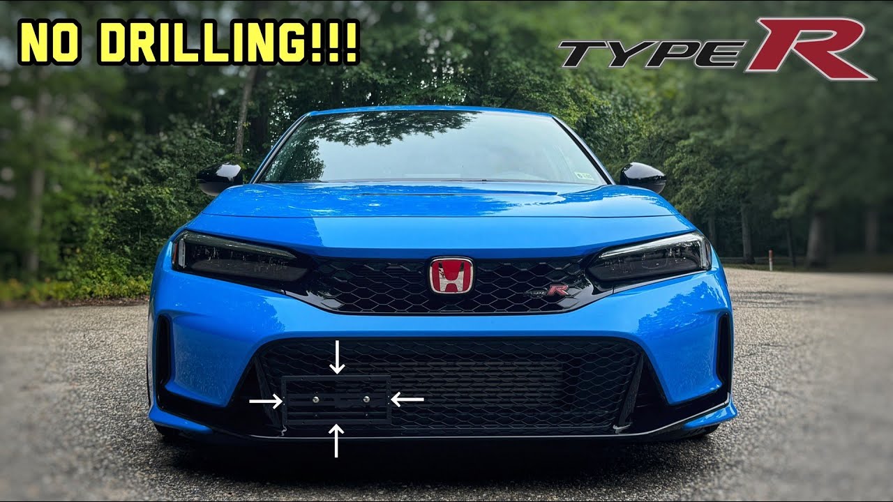 Civic Type R FL5 — крепление переднего номерного знака без сверления