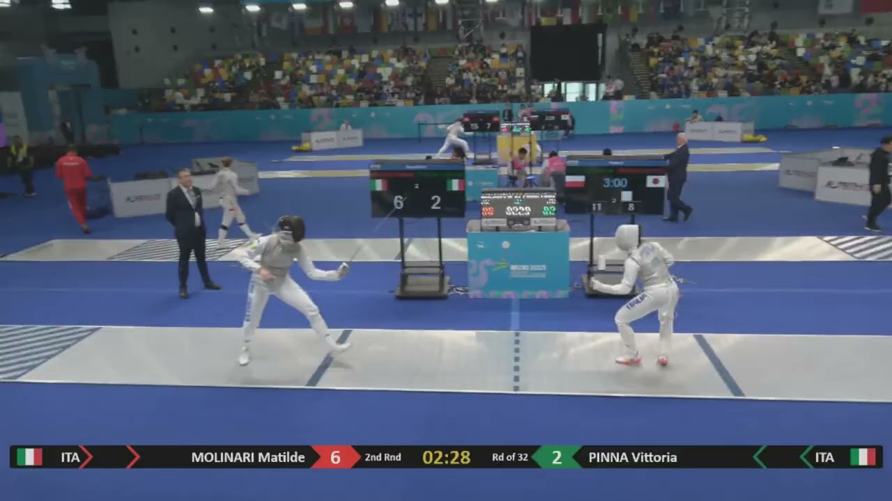 Wuxi Worlds 2025 JWF - L32 - Matilde Molinari ITA v Vittoria Pinna ITA