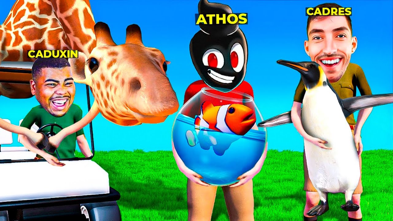 DESTRUÍMOS TODO O ZOOLÓGICO VIRANDO ANIMAIS no ZooKeeper Simulator! (Athos, Caduxin e Cadres)
