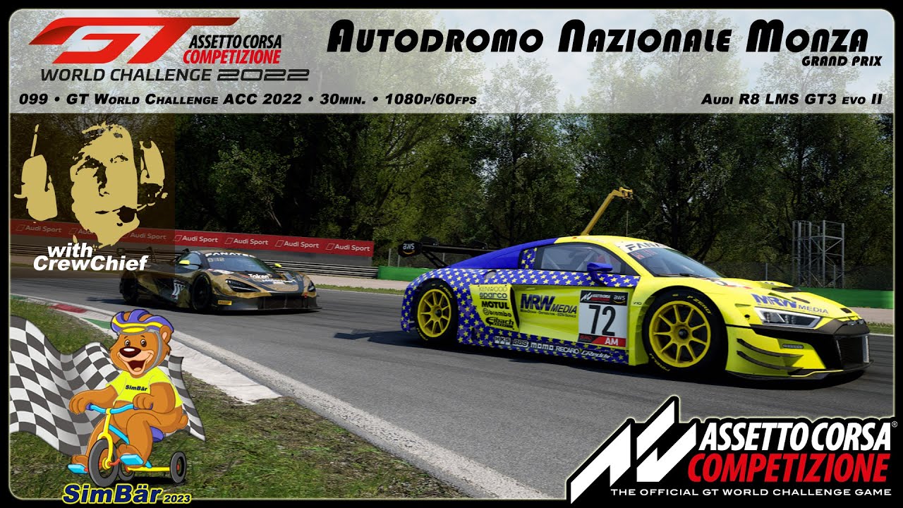 ACC 099 • Monza - GP • GT World Challenge ACC 2022 • 30min. • TripleScreen: 1080p/60fps