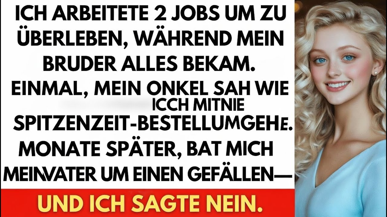Ich arbeitete in zwei Jobs, um zu überleben, während meinem Bruder alles in den Schoß fiel – bis ein