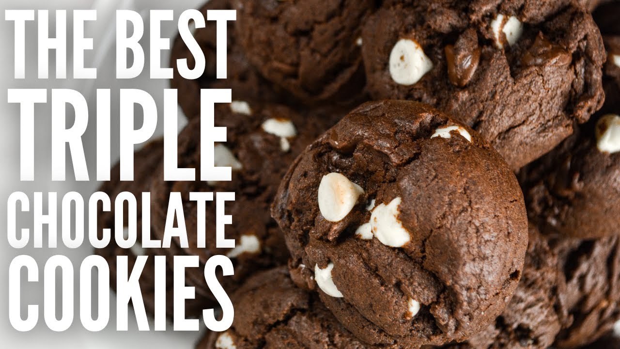 EASY triple chocolate cookies | My favourite chocolate cookies recipe