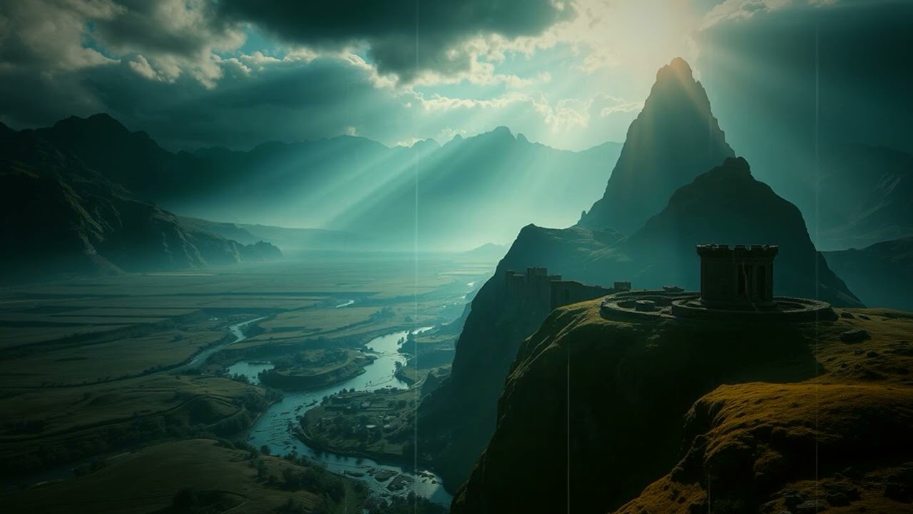 Medieval fantasy landscape | windswept hills 🌿