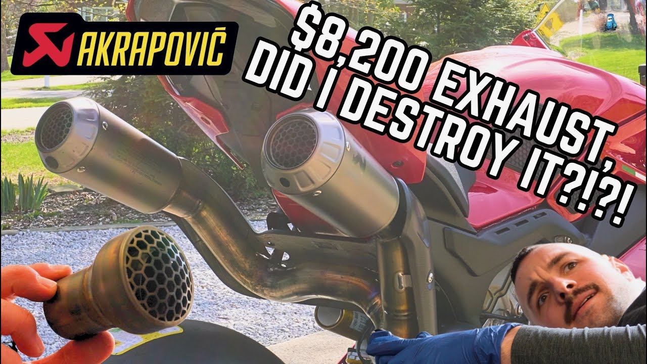 Ducati Panigale V4 Akra $8,200 Race Exhaust: WITH vs. WITHOUT DB Killers!