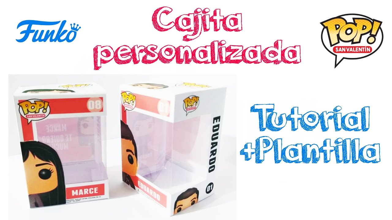 CÓMO HACER UNA CAJA DE FUNKO PERSONALIZADA - PLANTILLA-DINÁMICA DE SAN VALENTÍN - FUNKO BOX TEMPLATE