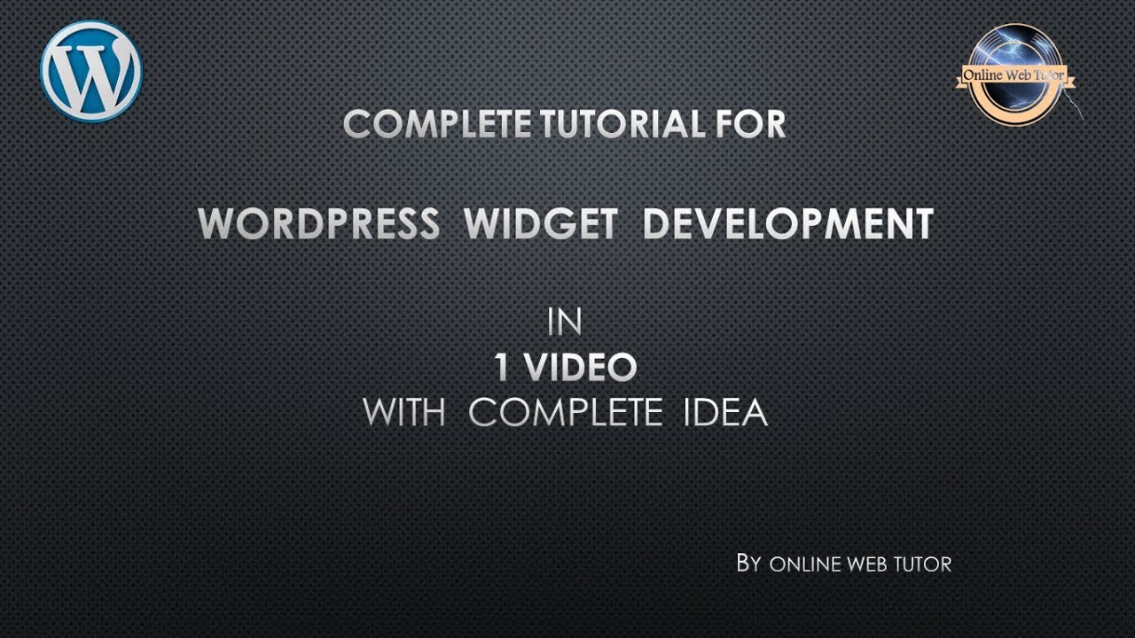 Complete tutorial for Widget Development in wordpress for beginners  in 1 video | Widget Development