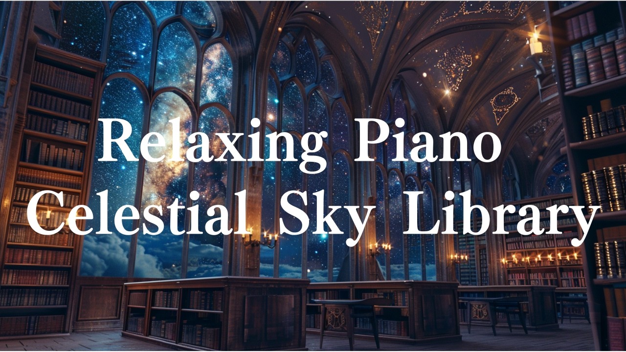 【PianoBGM】Relaxing Piano Celestial Sky Library   #sleepingbgm #nightbgm #relaxingsounds