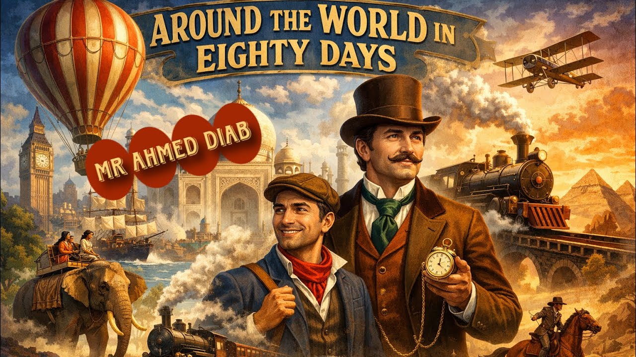 الصف الثاني الثانوي|انجليزي- الفصل الخامس والسادس قصة (Around the world in eighty days)