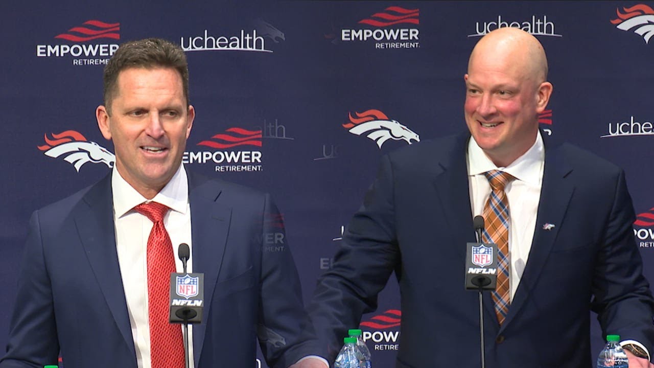 General Manager George Paton and Head Coach Nathaniel Hackett discuss the future of the Broncos