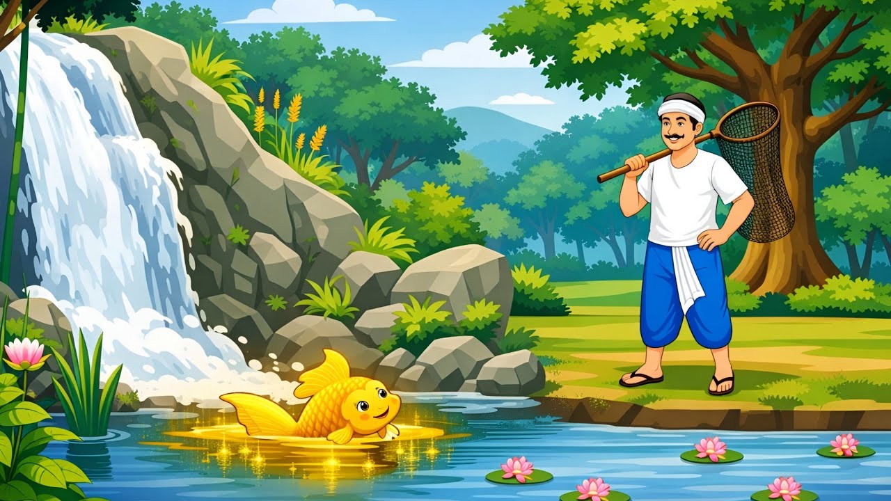 एक गरीब मछुआरा और जादुई मछली | हिंदी कहानी | Hindi Kahani | Moral Story | cartoon story 