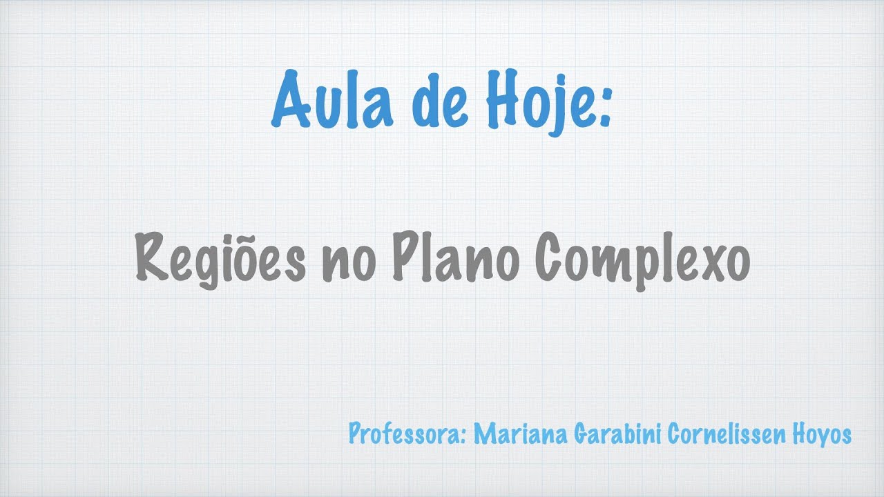 Regiões no plano complexo