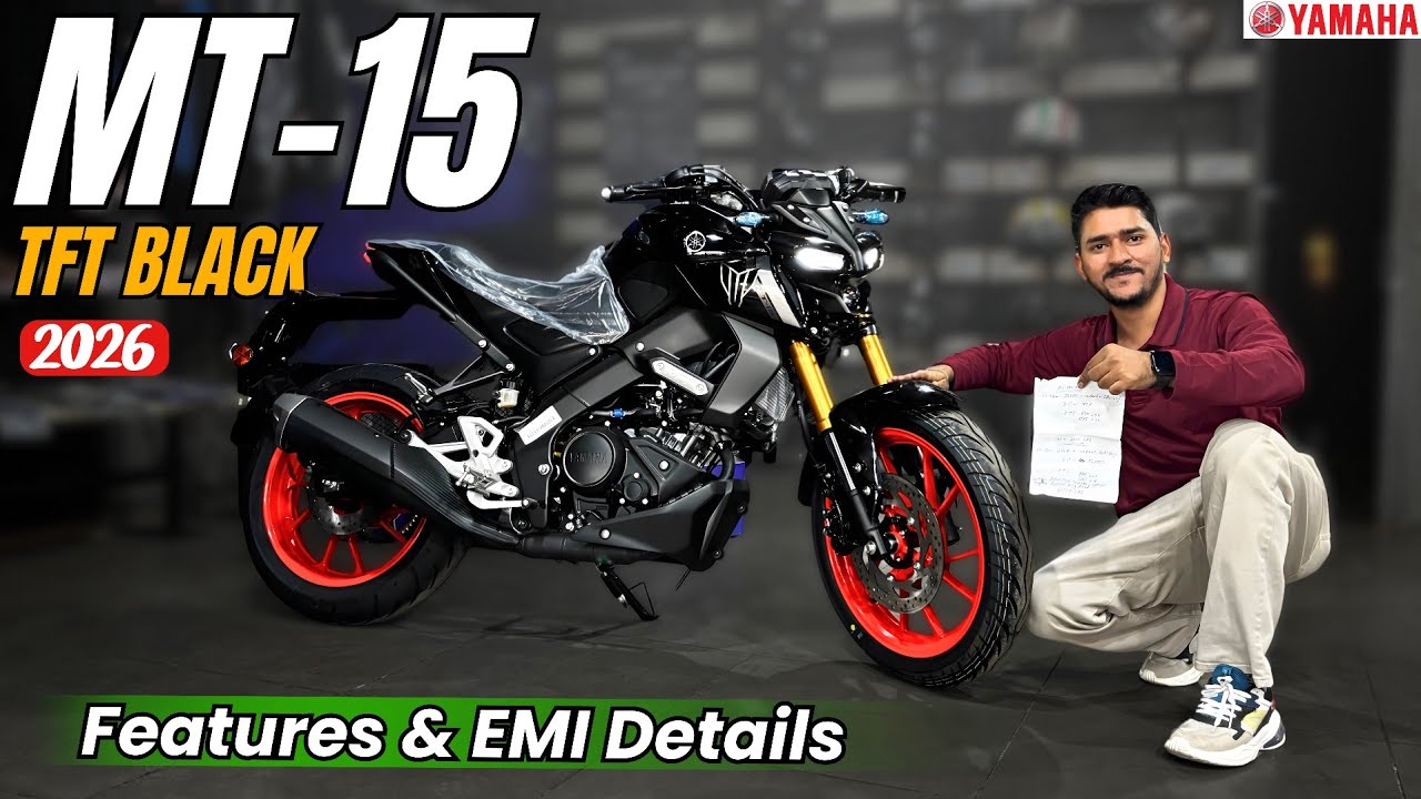 New Yamaha MT -15 2026 TFT Model - new features review, on road price?? @bikeshunt ​