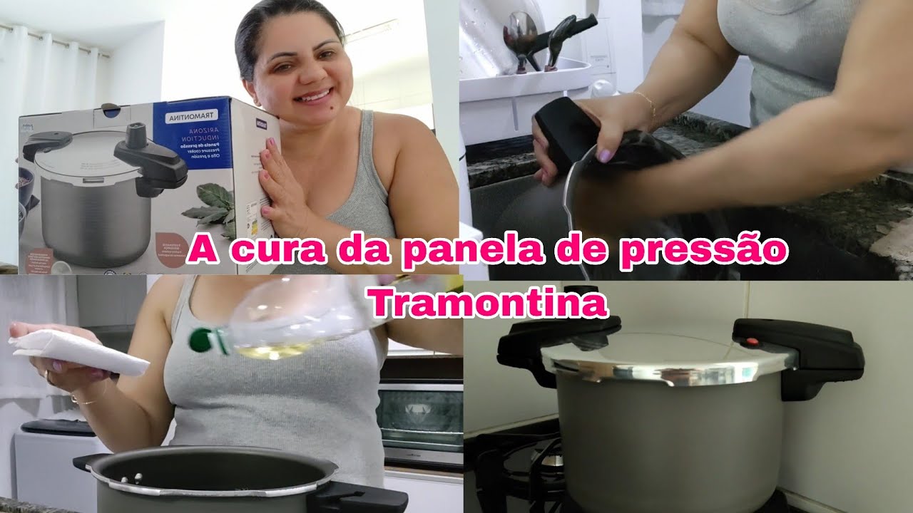 A cura da panela de pressão Arizona Induction da Tramontina