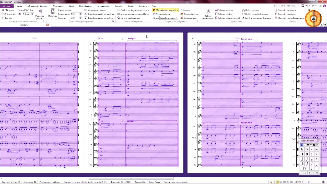 Sibelius Software | Tutorial 05 | Maquetación de Partitura
