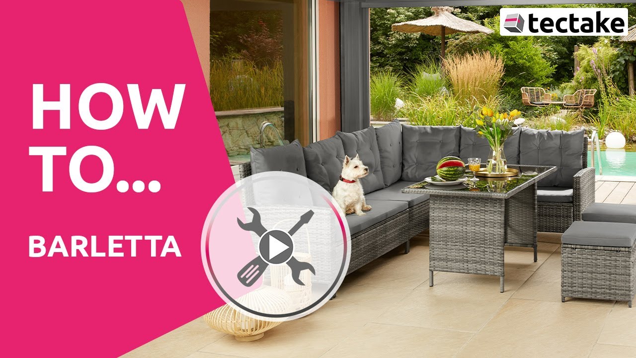 Aufbauanleitung Rattan Lounge Barletta | tectake