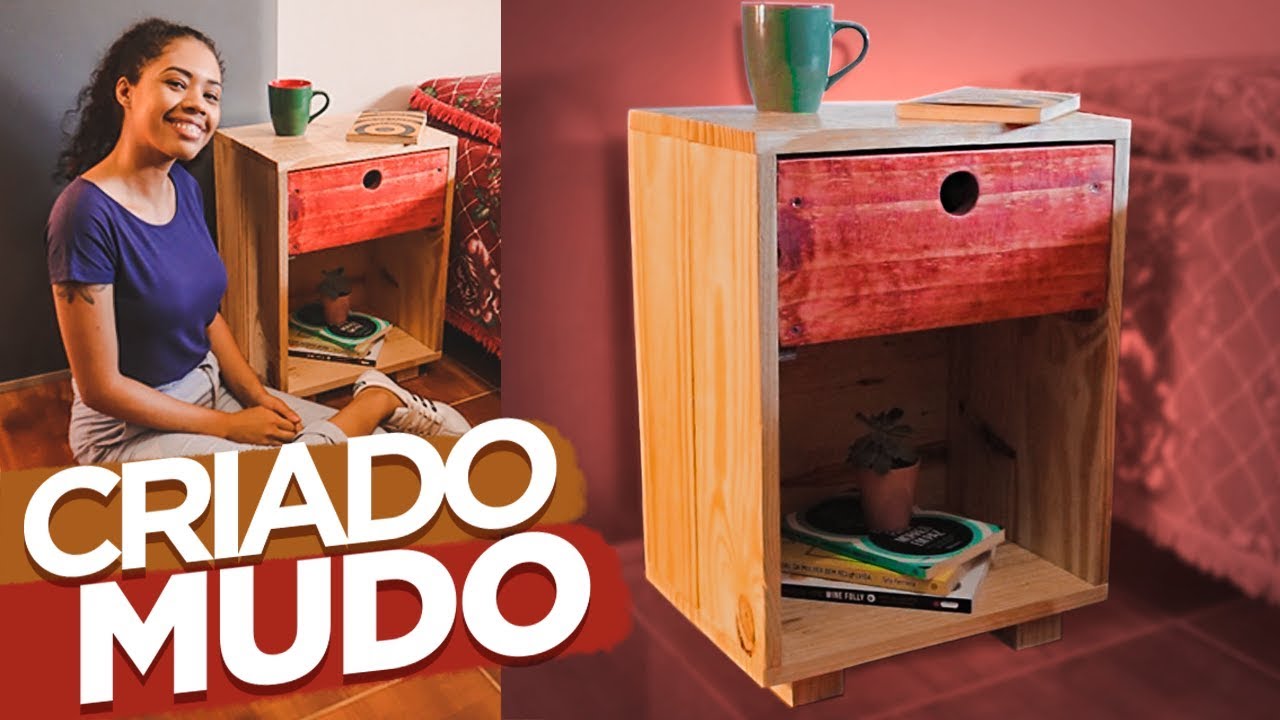 Mesinha de cabeceira Retrô com madeira de pallet