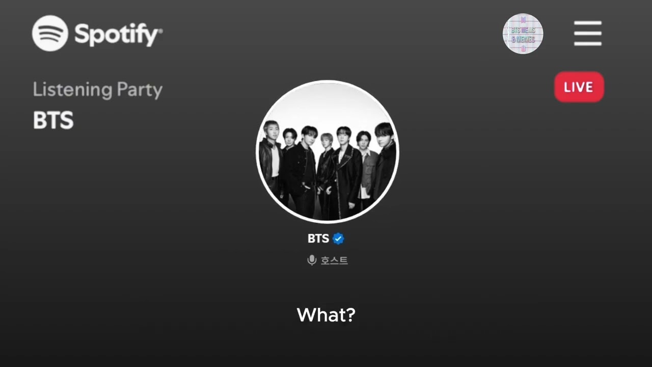 BTS Spotify Listening Party 