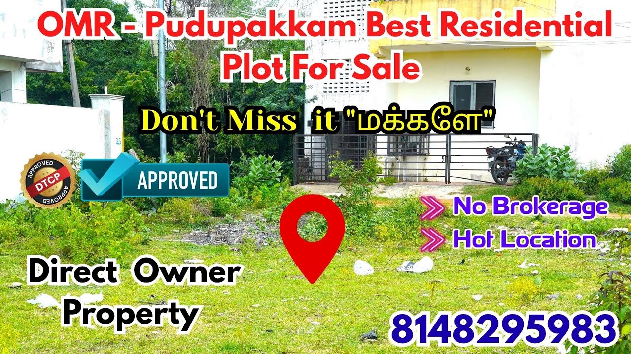 OMR - Pudupakkam Best Residential Plot For Sale #plots #chennaiplots #land #pudupakkam