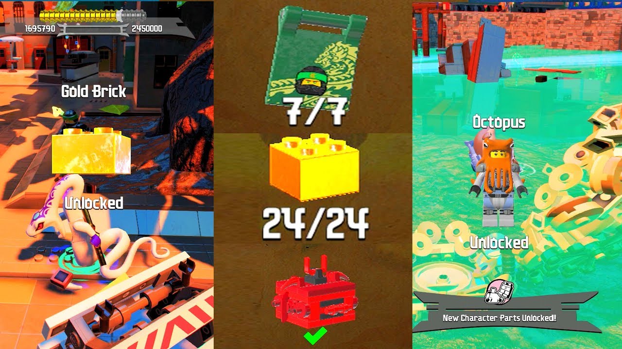The LEGO Ninjago Movie Video Game Ninjago City Docks 100% Walkthrough Guide (All Collectibles)