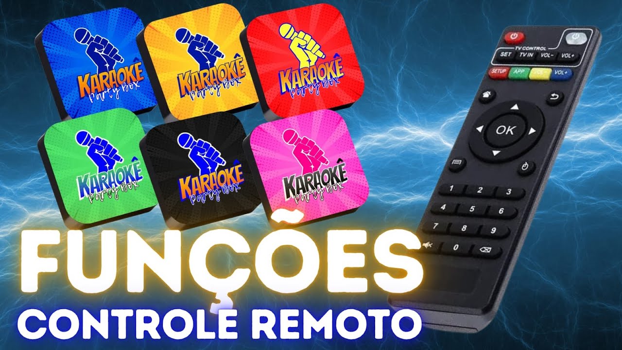 Conheça todas as funções do controle remoto do Karaokê Party Box (Sistema Novo)
