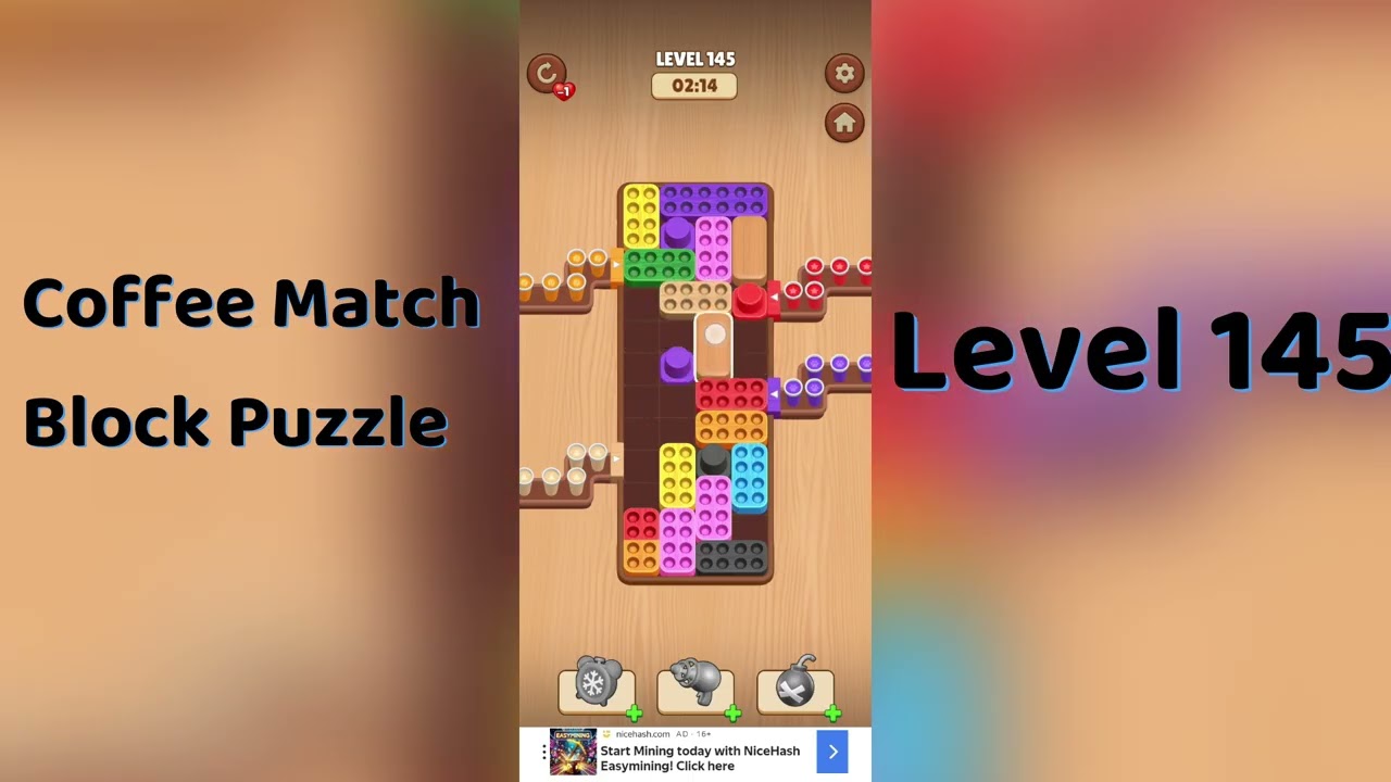 Coffee Match Block Puzzle Level 145 Walkthrough ☕🧩 | Easy Step-by-Step Guide | SolutionGuruji