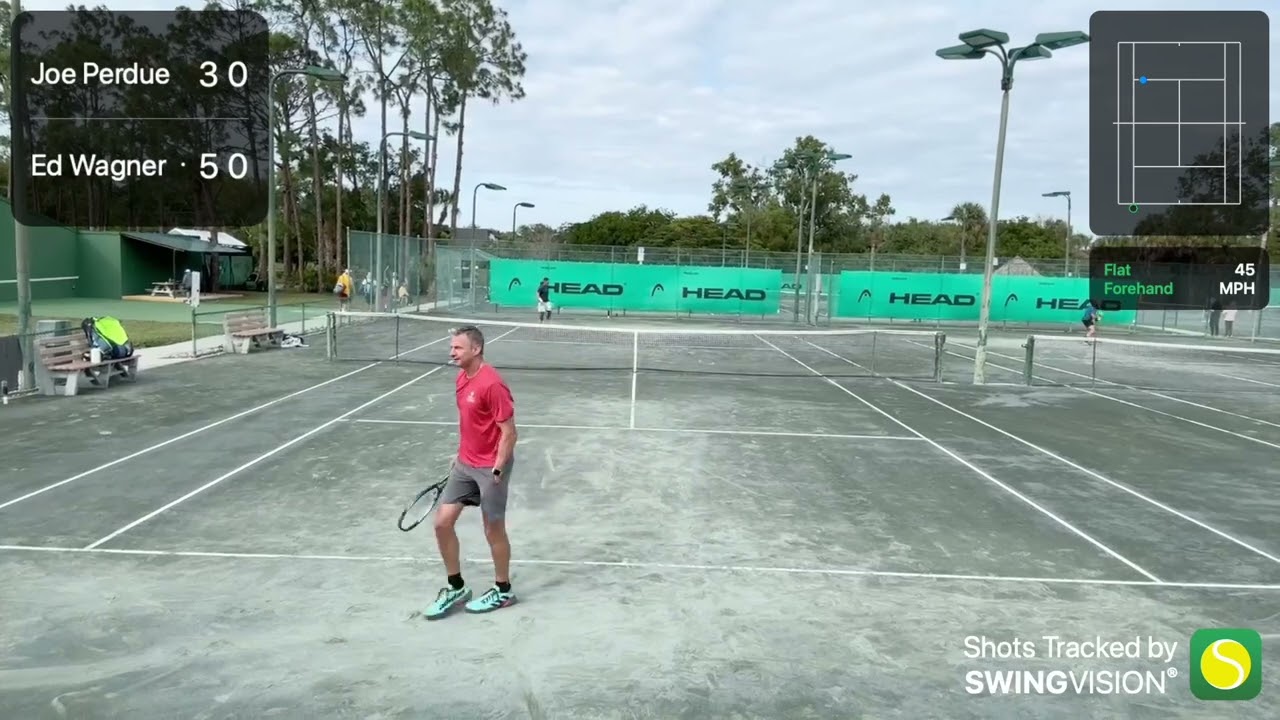 Wagner(5) vs Perdue. Level 2 Tennis,  Men's 55 Singles,  Jan 2024  Held in Naples, Florida.