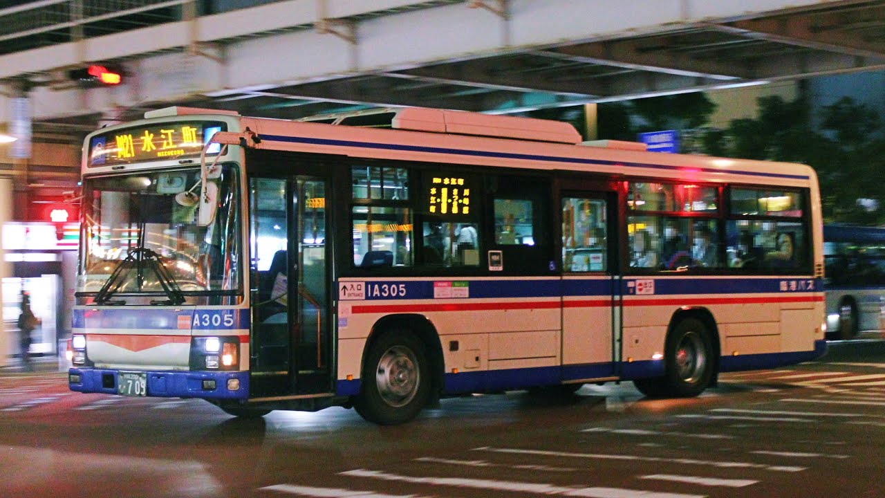 【超爽快サウンド・大爆走】【臨港バス】PJ-LV234L1(1A305)短区間走行音