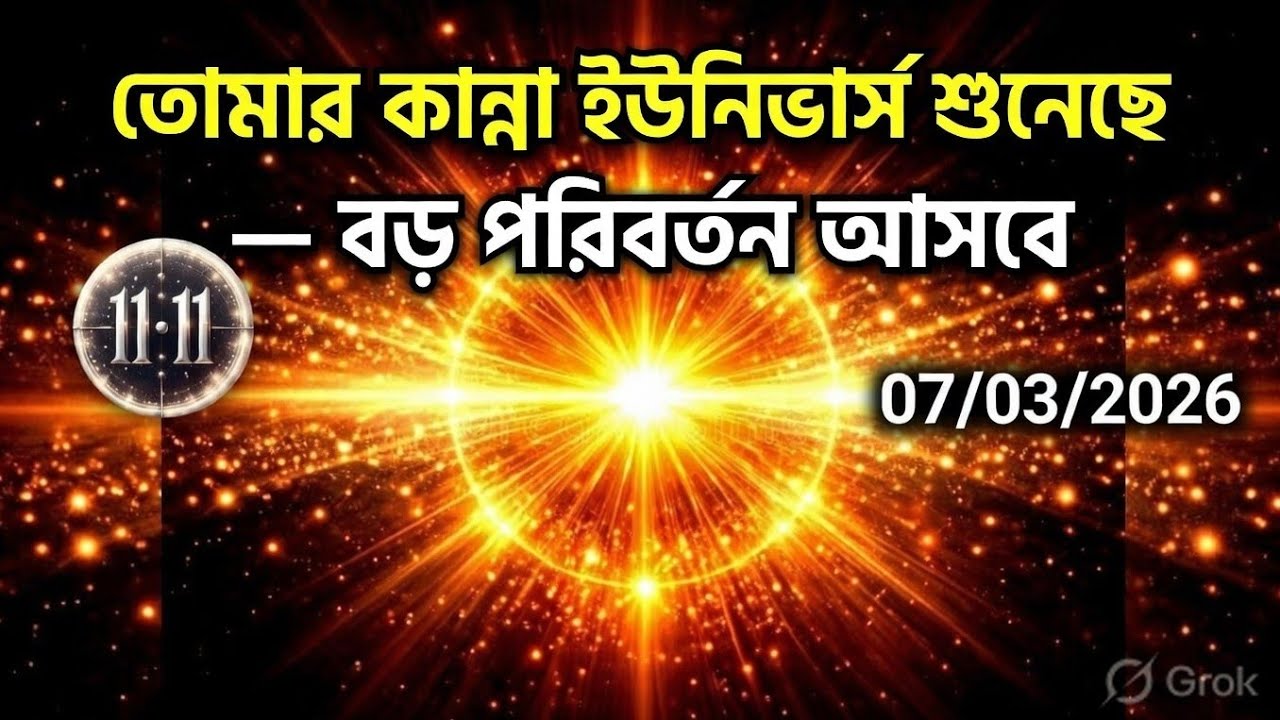 ০৭ মার্চ মহাবিশ্ব বার্তা।তোমার কান্না ইউনিভার্স শুনেছে — বড় পরিবর্তন আসছে....!#angel