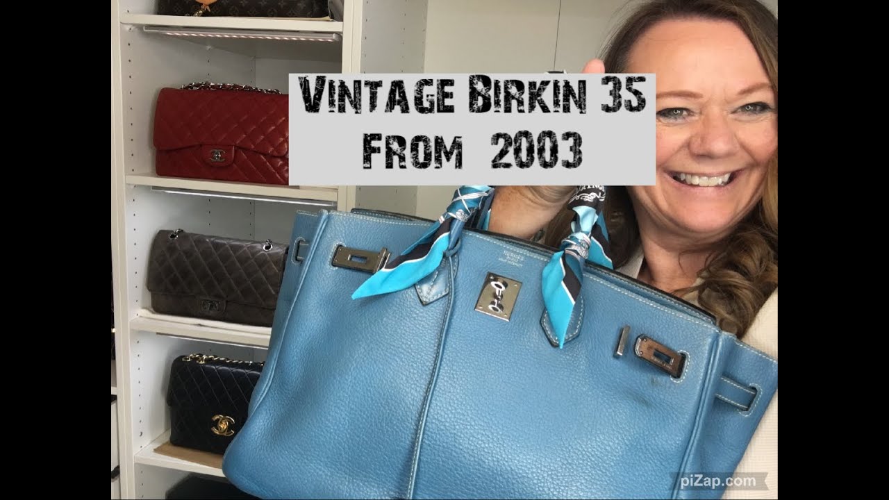 Review Birkin 35 in Blu Jean  | What's in My Bag | R E B E C C A B A R T  ON