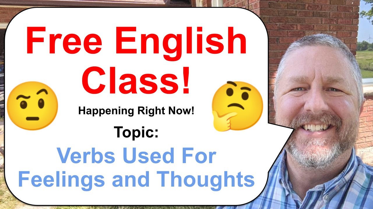 Let's Learn English! Topic: Verbs Used to Express Feelings and Thoughts 🤨🤔