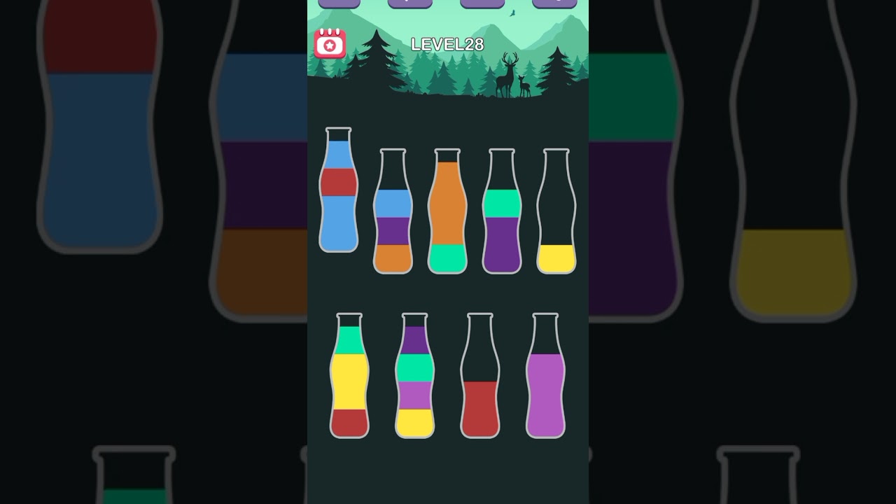 water sort puzzle -sort color puzzle game level 28