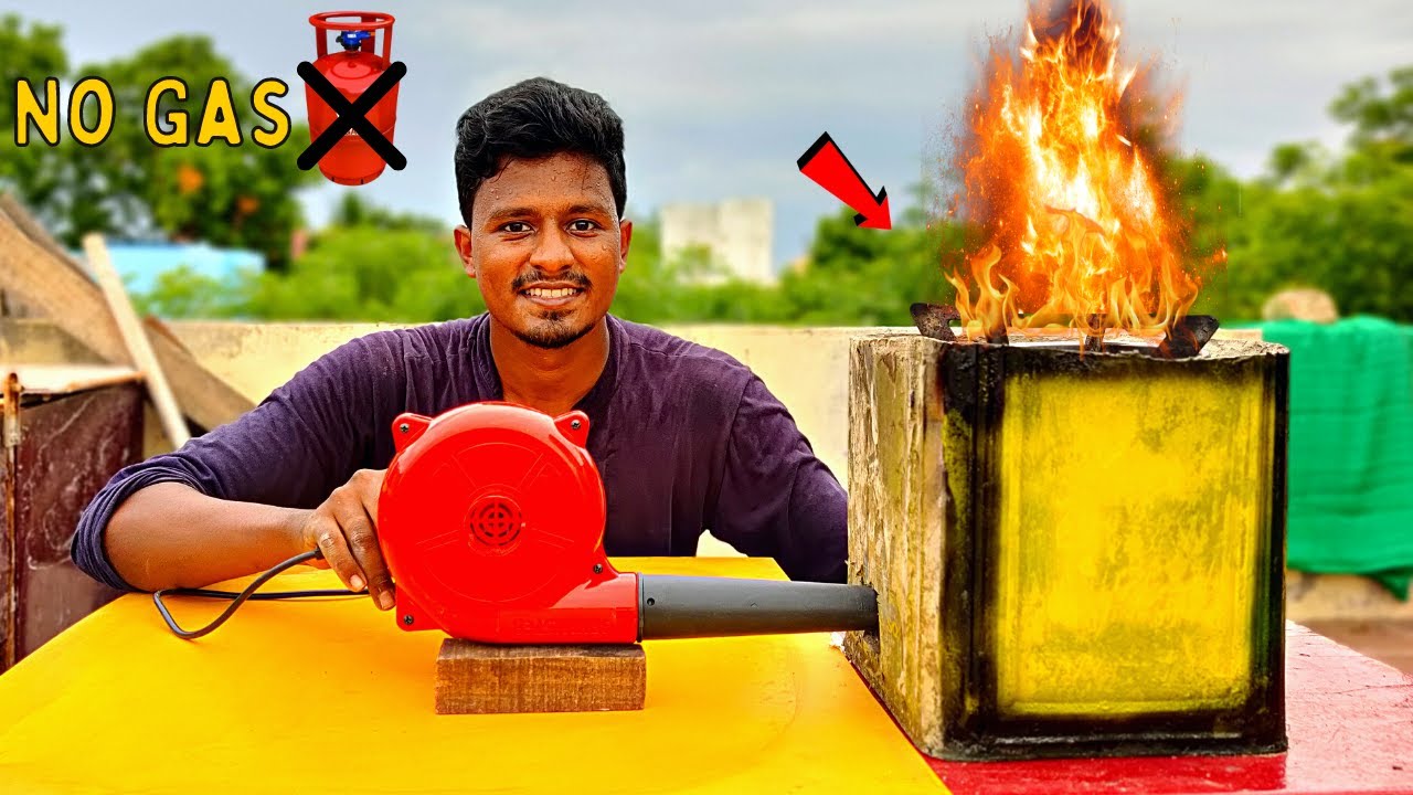 5 ரூபாய் விறகு போதும்!🔥 இனி Gas தேவை இல்லை! 🥰| Turbo Wood Stove Making | Wood Stove