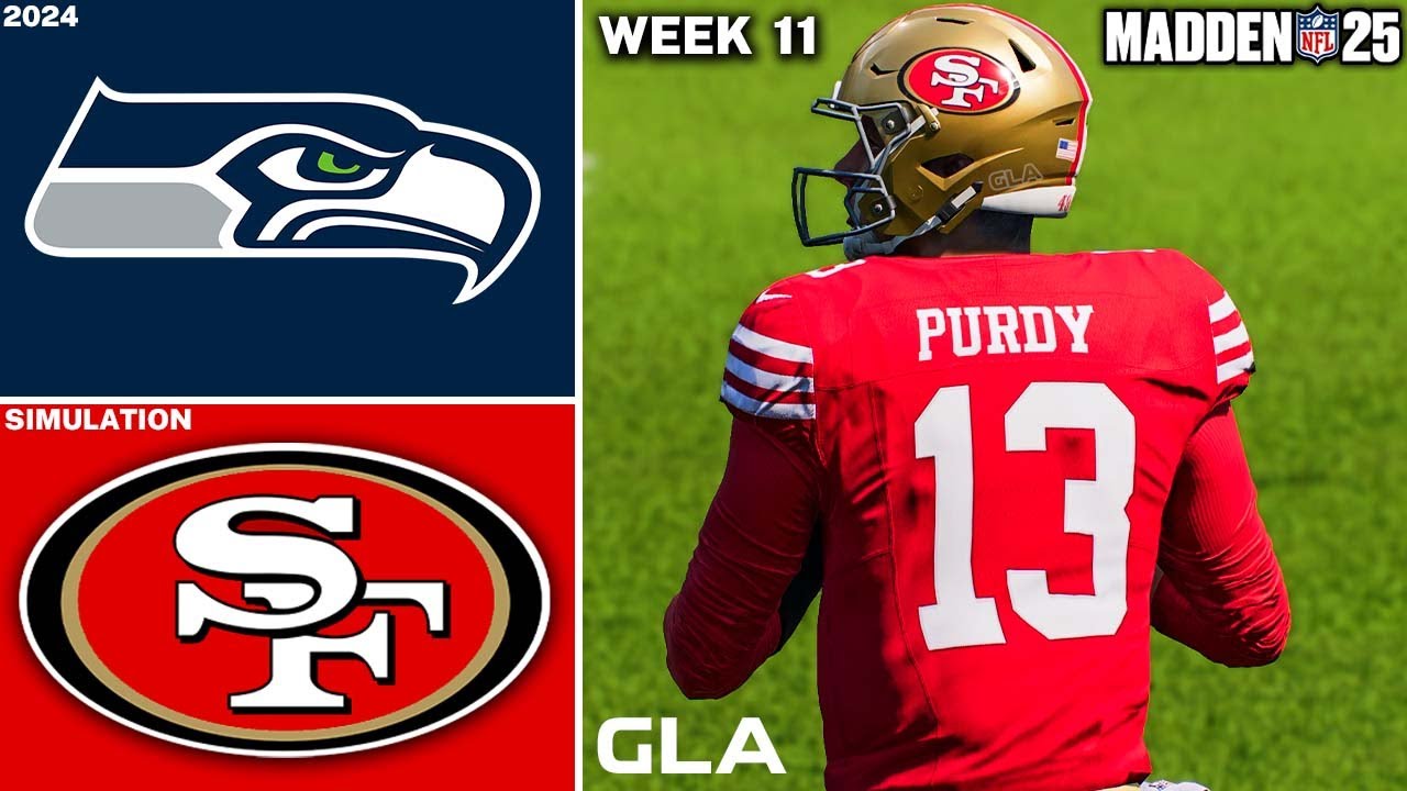 49ers vs. Seahawks | Week 11 Simulation | Christian McCaffrey | Madden 25 Gameplay