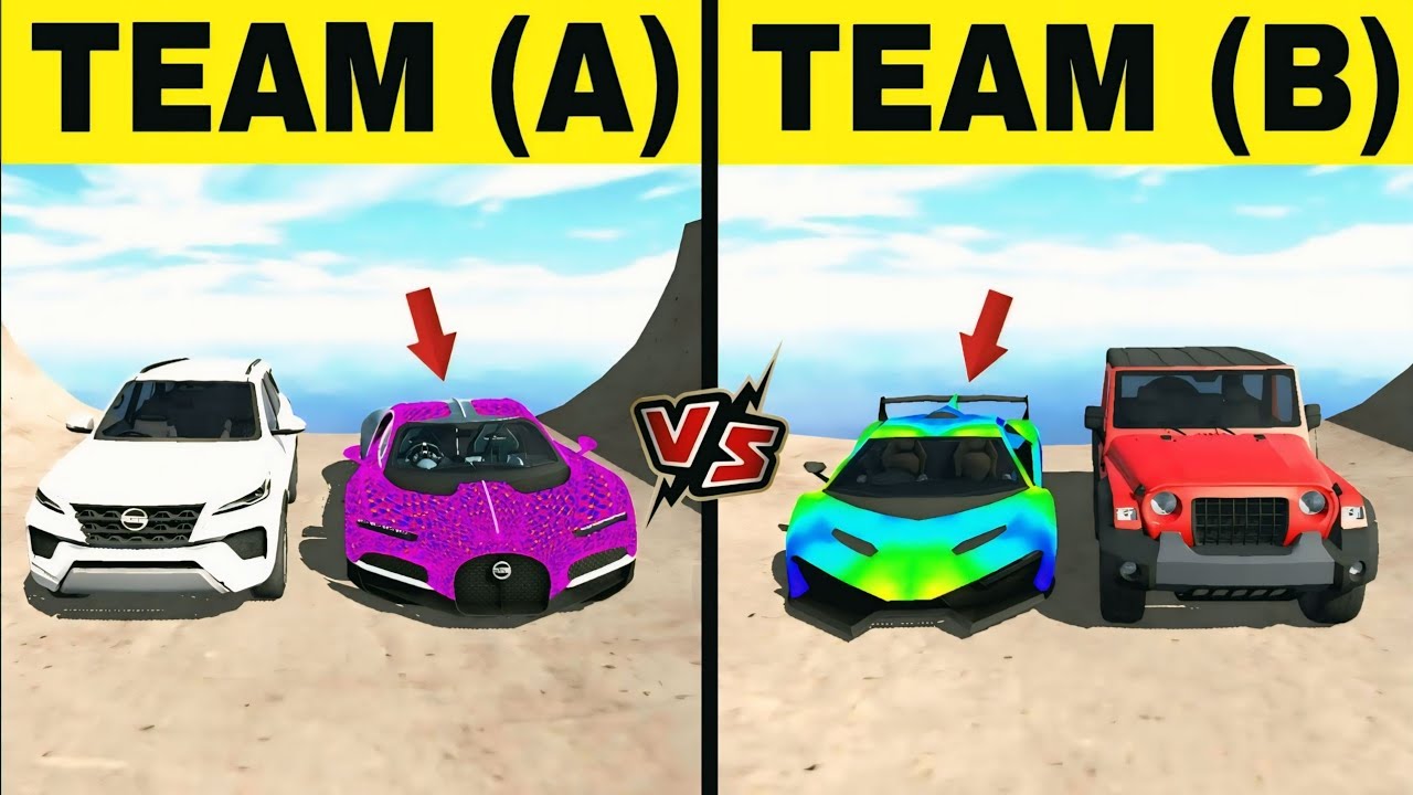 FORTUNER & BUGATTI VS LAMBORGHINI & THAR 😱 | PowerX 