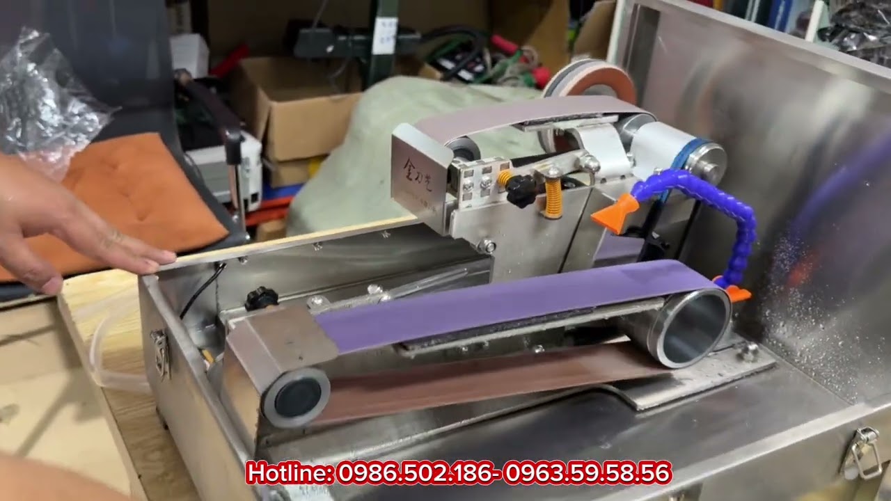 Máy Mài Dao Ướt, Máy Mài Dao Kéo Nước Giá Rẻ Tự Động, Máy Mài Dao Băng Nhám Kép, Máy Mài Dao Giá Rẻ