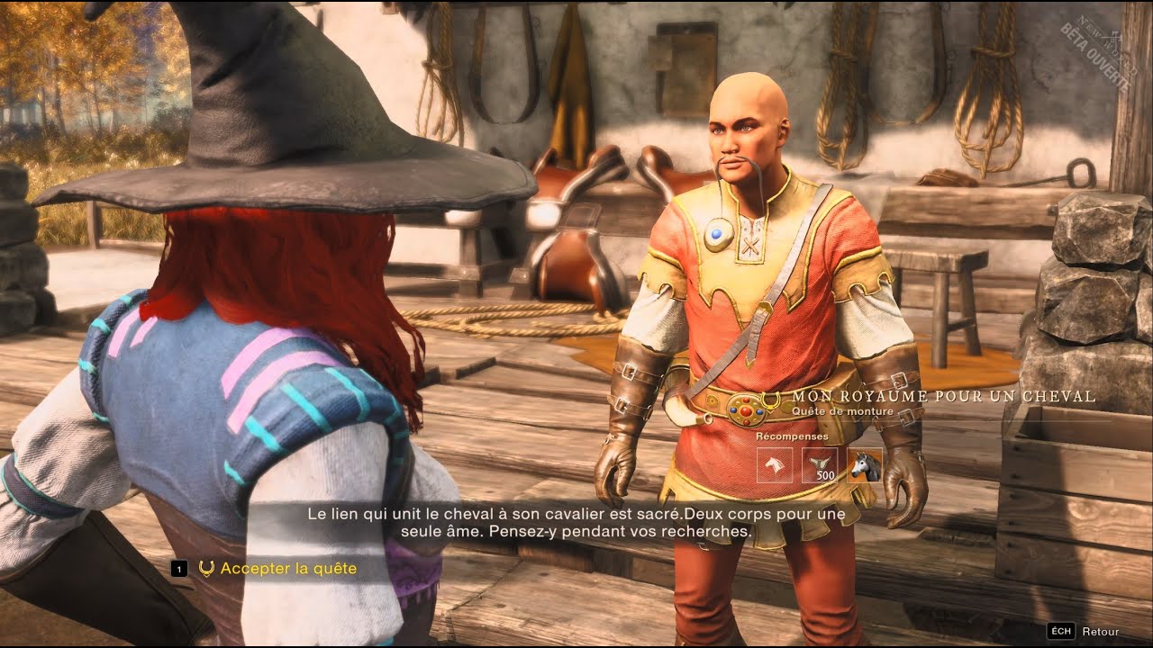 001 mon royaume pour un cheval - Khan - monture - New World Aeternum - open beta