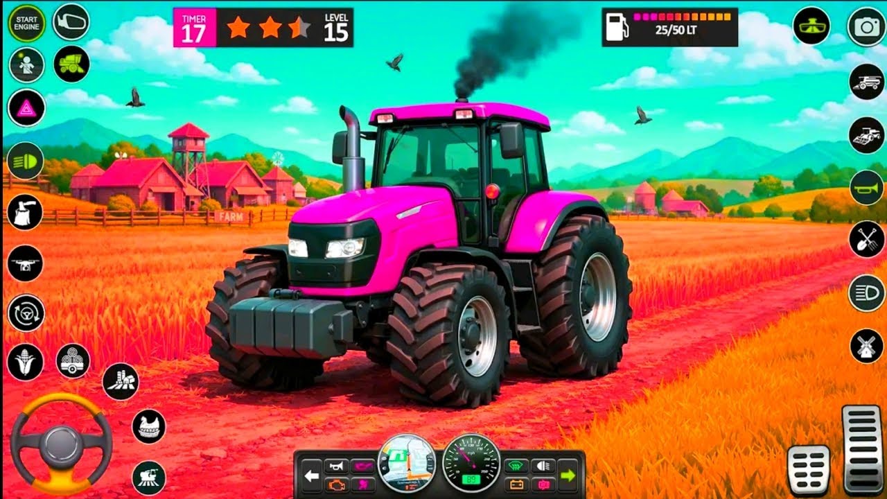 Modern Tractor farming Driving Simulator 3D New Tractor Game Android Gameplay #games #gaming 