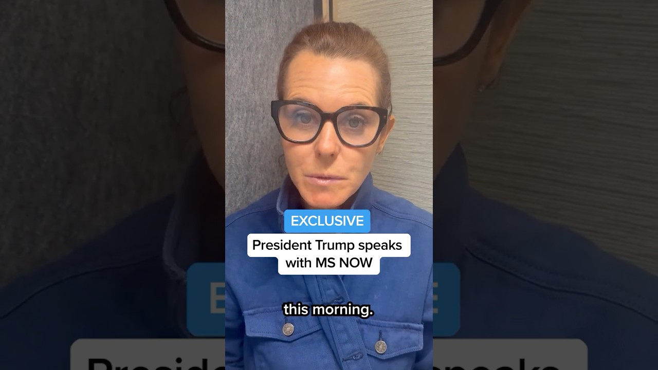 President Trump speaks with MS NOW