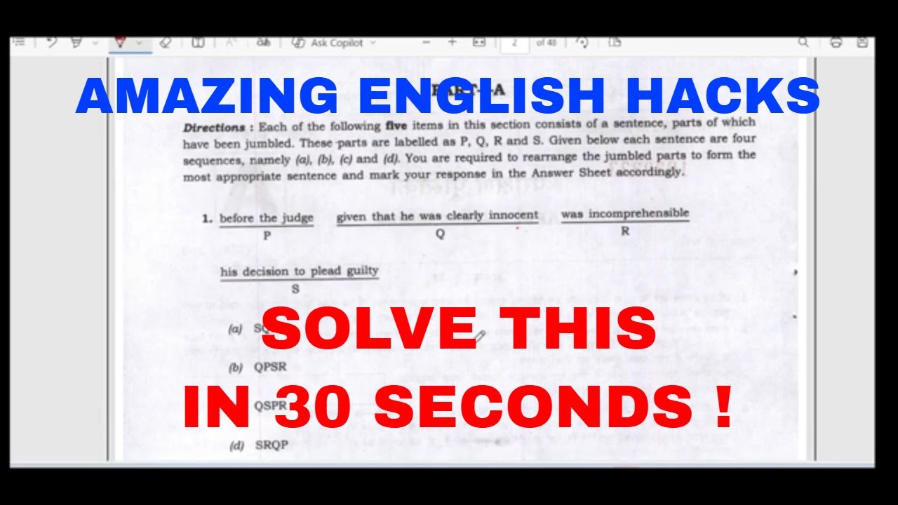 EPFO English Hacks: Solve Sentence Arrangement in Seconds! (100% Scoring Trick)