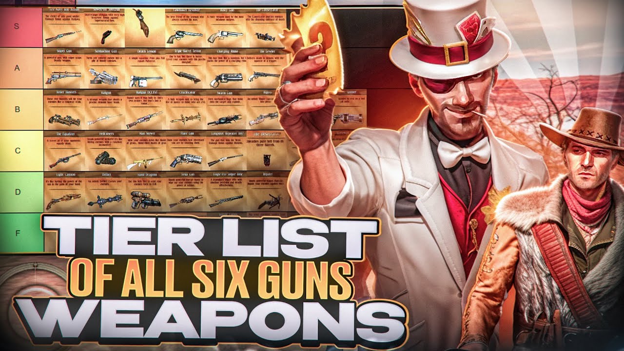 TIER LIST OF ALL SIX GUNS WEAPONS