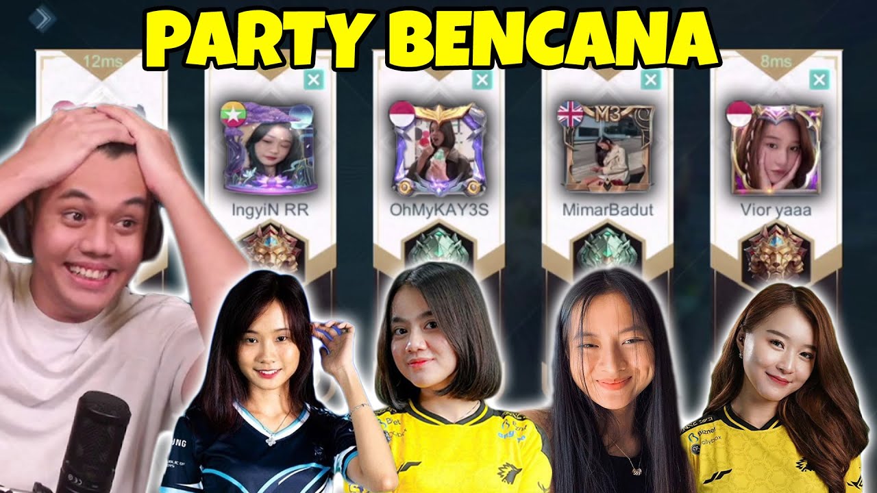 EKO, REEMAR, VIOR, INGYIN, KAYES = PARTY BENCANA!!! - Mobile Legends