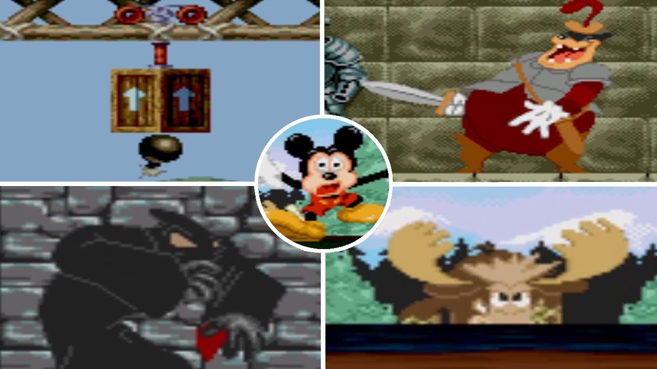 Game n°142 - Mickey Mania : The Timeless Adventure of Mickey Mouse  ( SNES ) All bosses