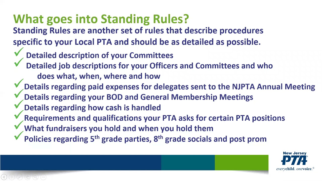 Local PTA Standing Rules Webinar