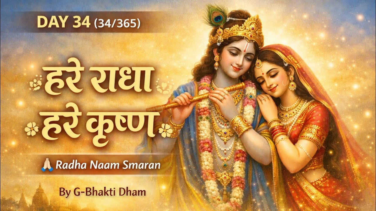 Day 34 | Hare Radha Hare Krishna Radha Krishna Hare | Radhe Naam Smaran | 3 February 2026 (34/365)