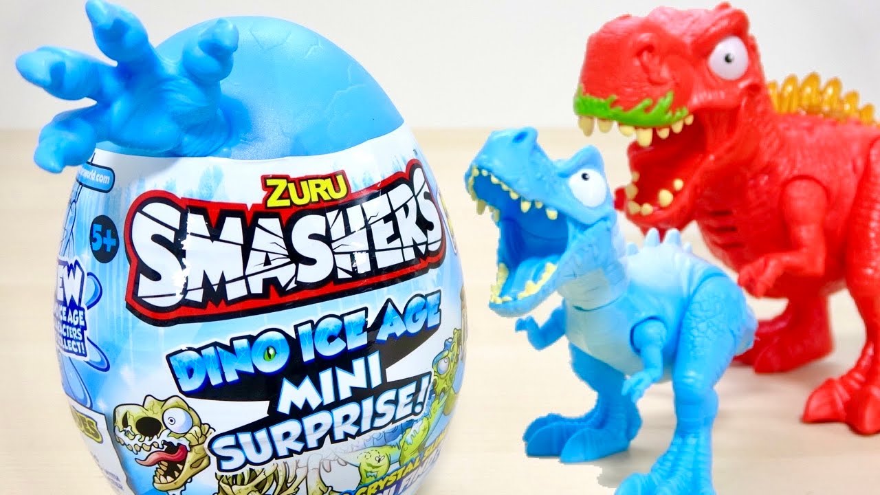 スライムから恐竜を発掘!【SMASHERS DINO ICE AGE MINI SUPRISE】パキパキに凍ったT-REXを組み立て徹底レビュー!