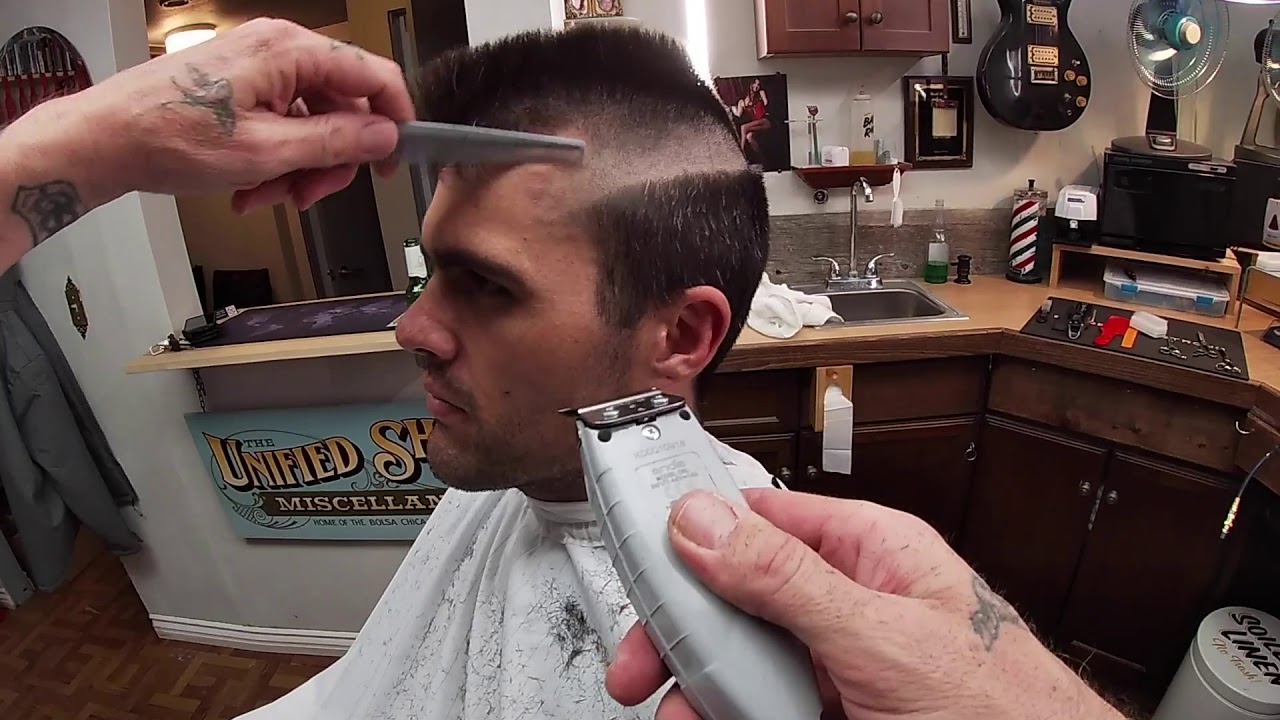 Flattop High & Tight Razor Taper Haircut Step by Step Tutorial Routine