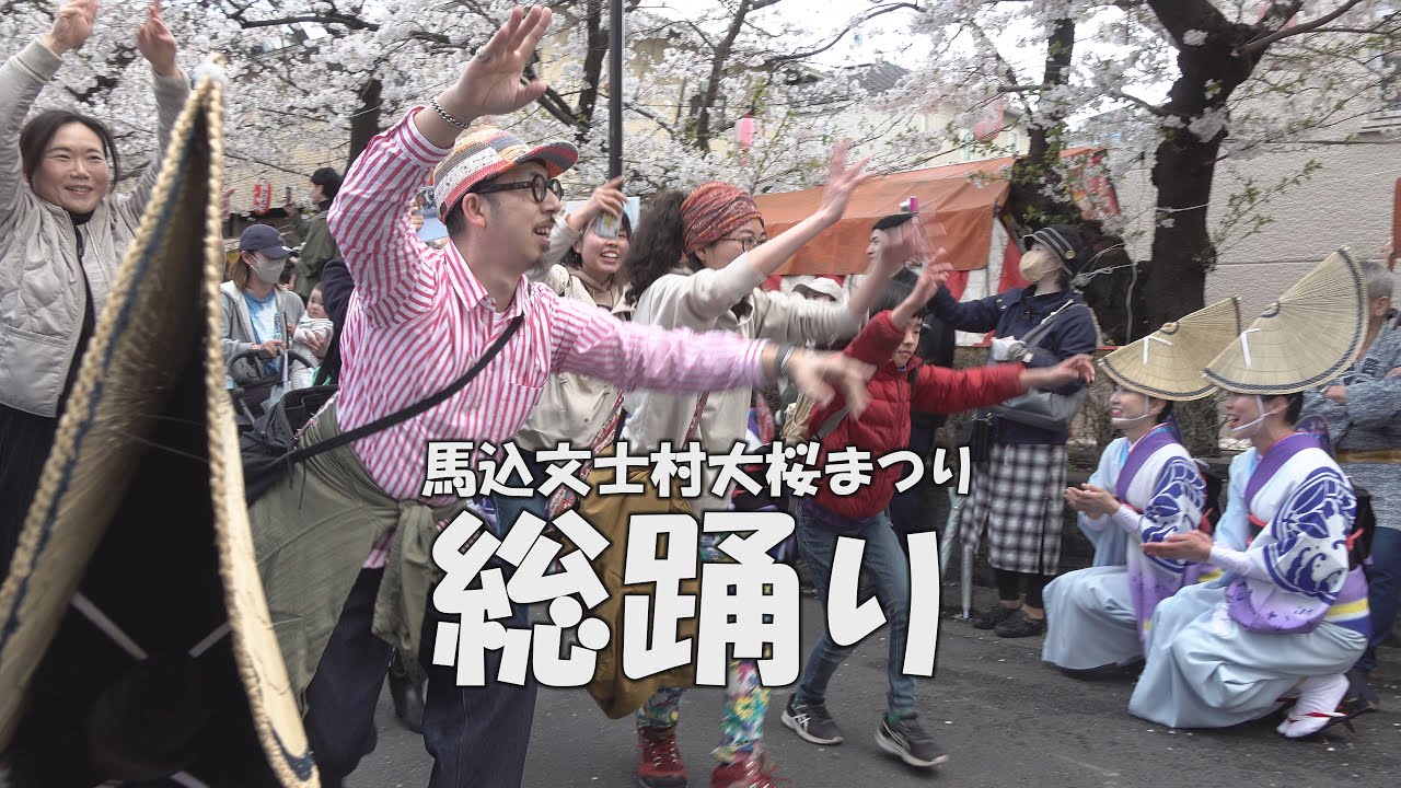 楽しい総踊り「馬込睦連、寶船、湘南なぎさ連、鳳連、小金井さくら連、点睛連」Awa Odori - 第35回馬込文士村大桜まつり（2025.4.6）